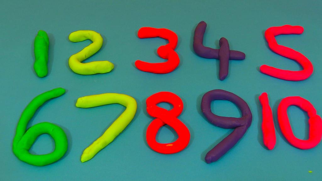 Learn numbers from 1 to 10 with colorful clay!